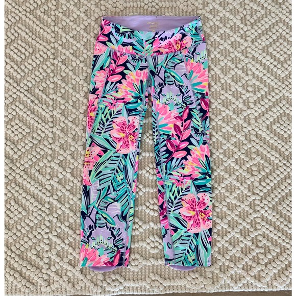 Lilly Pulitzer Luxletic Anika Weekender Cropped Legging Slathouse Soiree XS - Picture 4 of 6